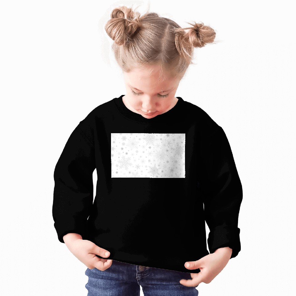 Christmas Snowflakes Pattern Grey White Sweatshirts