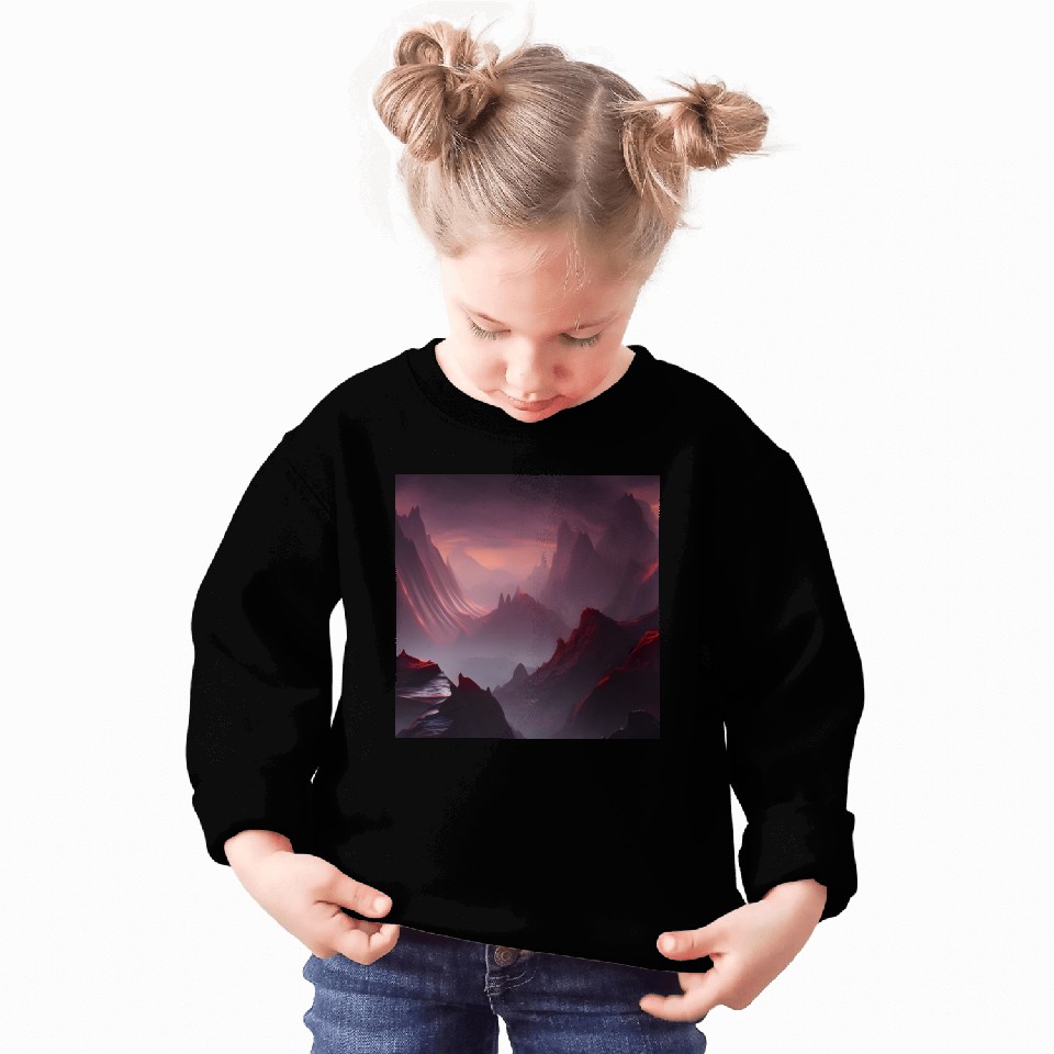 Red Mountains on a Alien Planet Sweatshirts