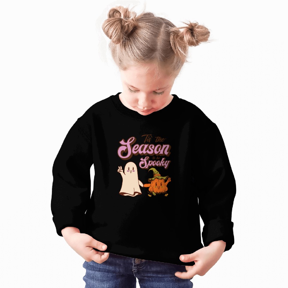 Cute Spooky Pumpkin Ghost Halloween Season Sweatshirts