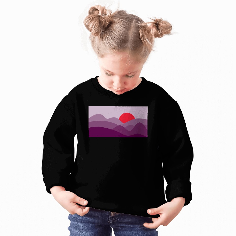 Minimalist Sun Dark Orchid Purple Sweatshirts