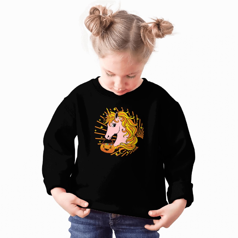 Halloween Sweatshirts, Cute Candy Corn Unicorn Candy