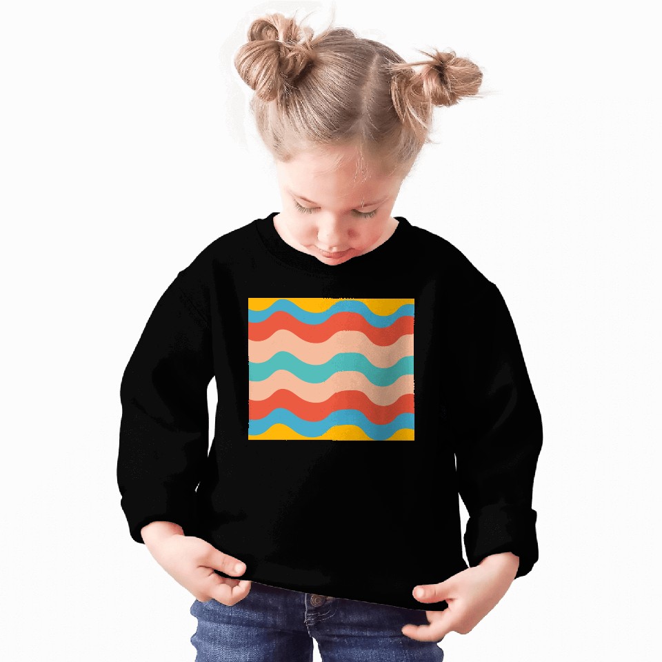 abstract wavy pattern VSCO Aesthetic Color300 Sweatshirts