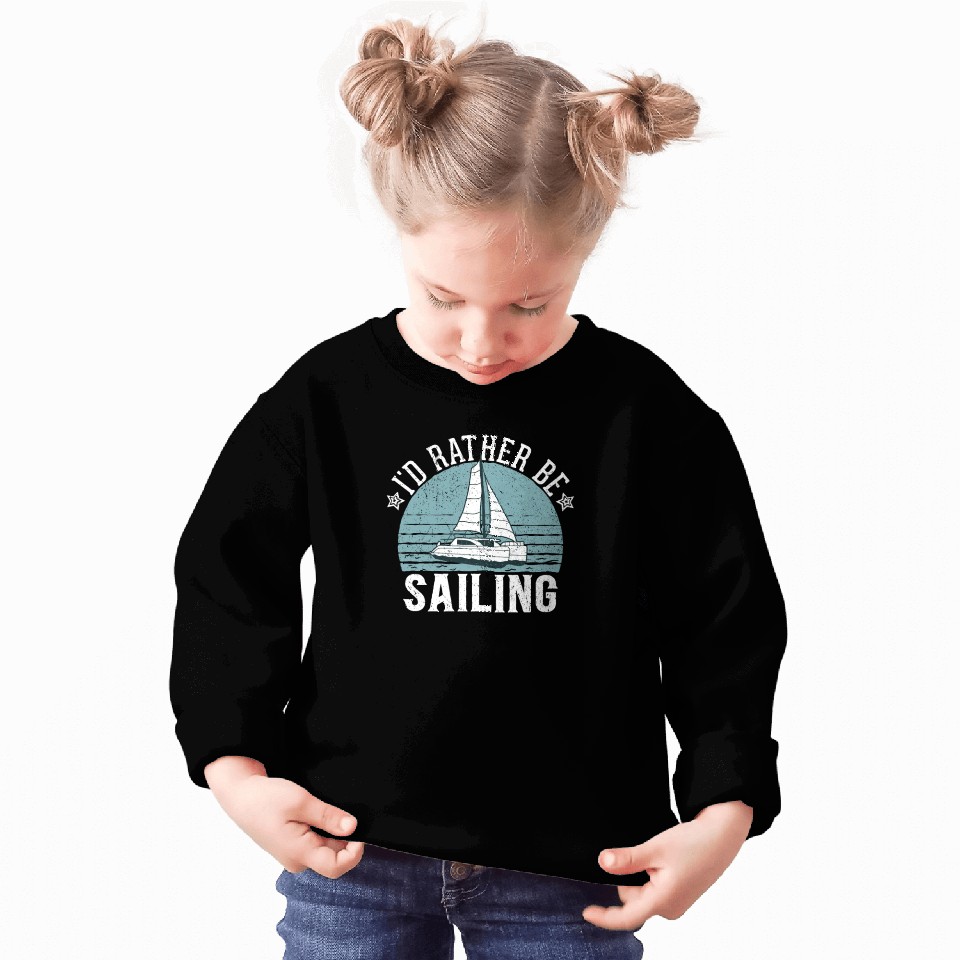 Catamaran Captain I'd Rather Be Sailing Sweatshirts