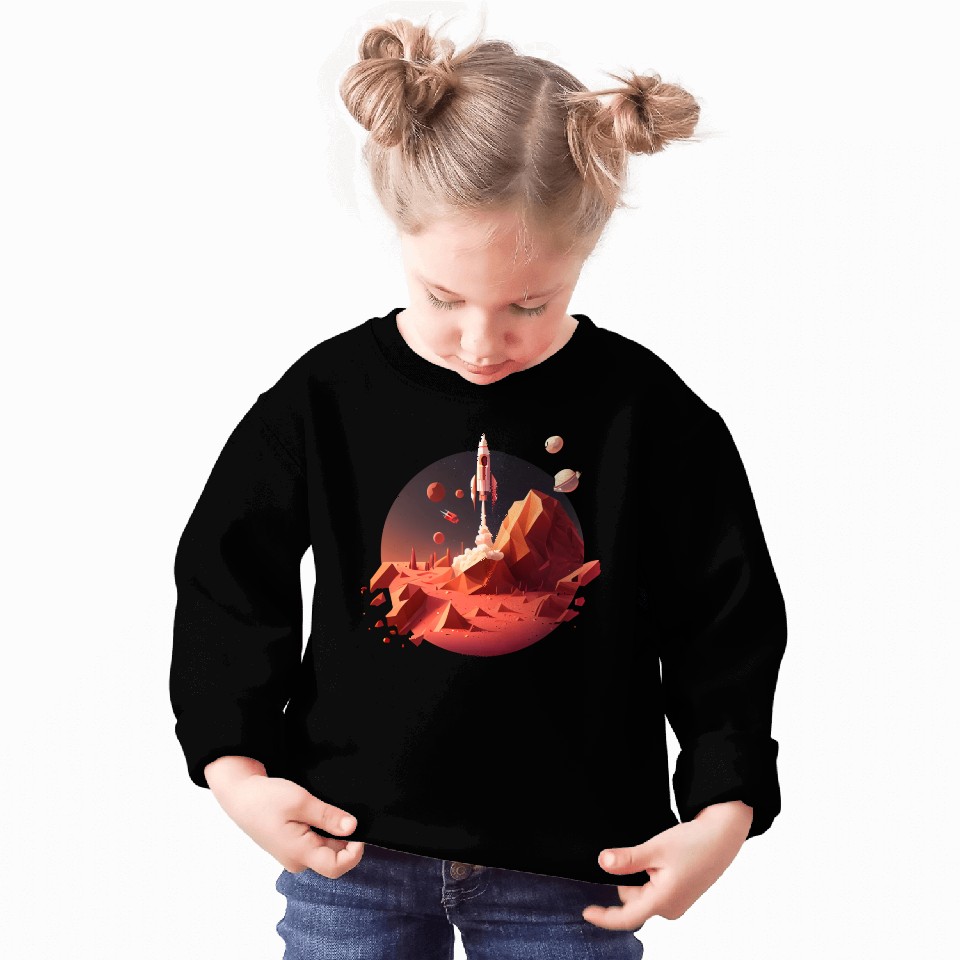 Vintage Space Science Mars Fiction Geek Solar Sweatshirts