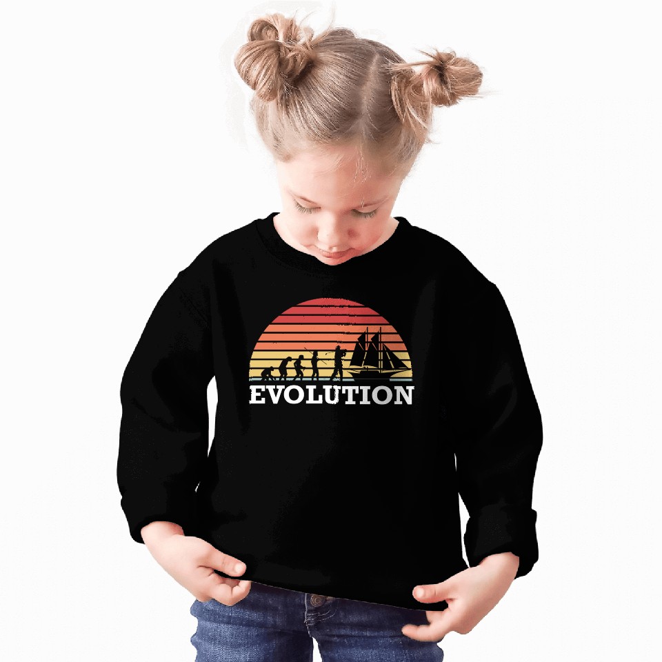 Sailing Evolution Captain Sailing Anchor Ship Sweatshirts