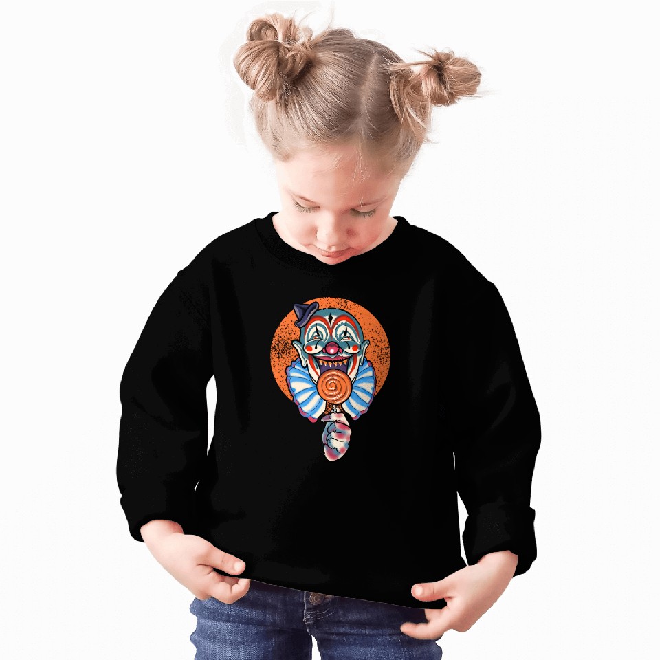 Horror Candy Corn Clown Sweatshirts