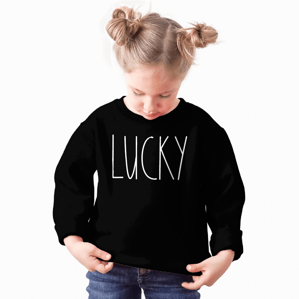 Lucky White Rae Dunn Inspired Minimalist Decor Sweatshirts