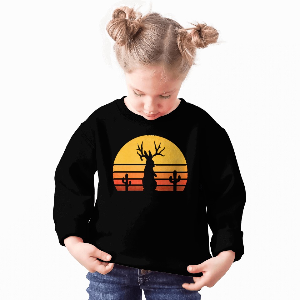 Eighties Jackalope Cryptid Rabbit Sweatshirts