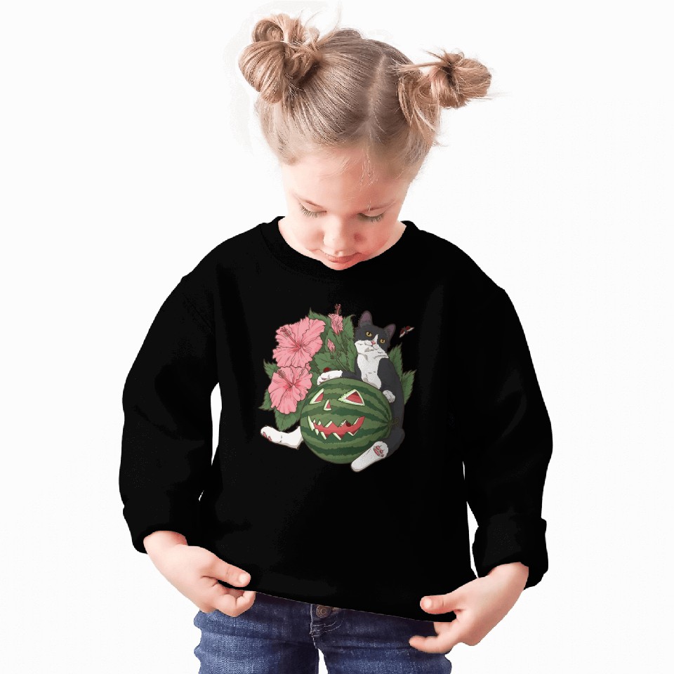 Summer Halloween Cat Sweatshirts
