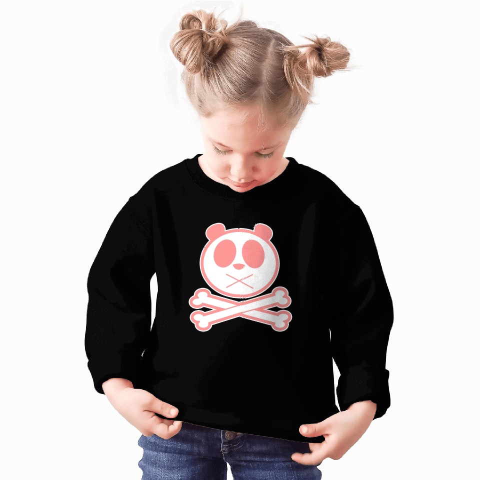 Panda Cross Bone Pink Sweatshirts