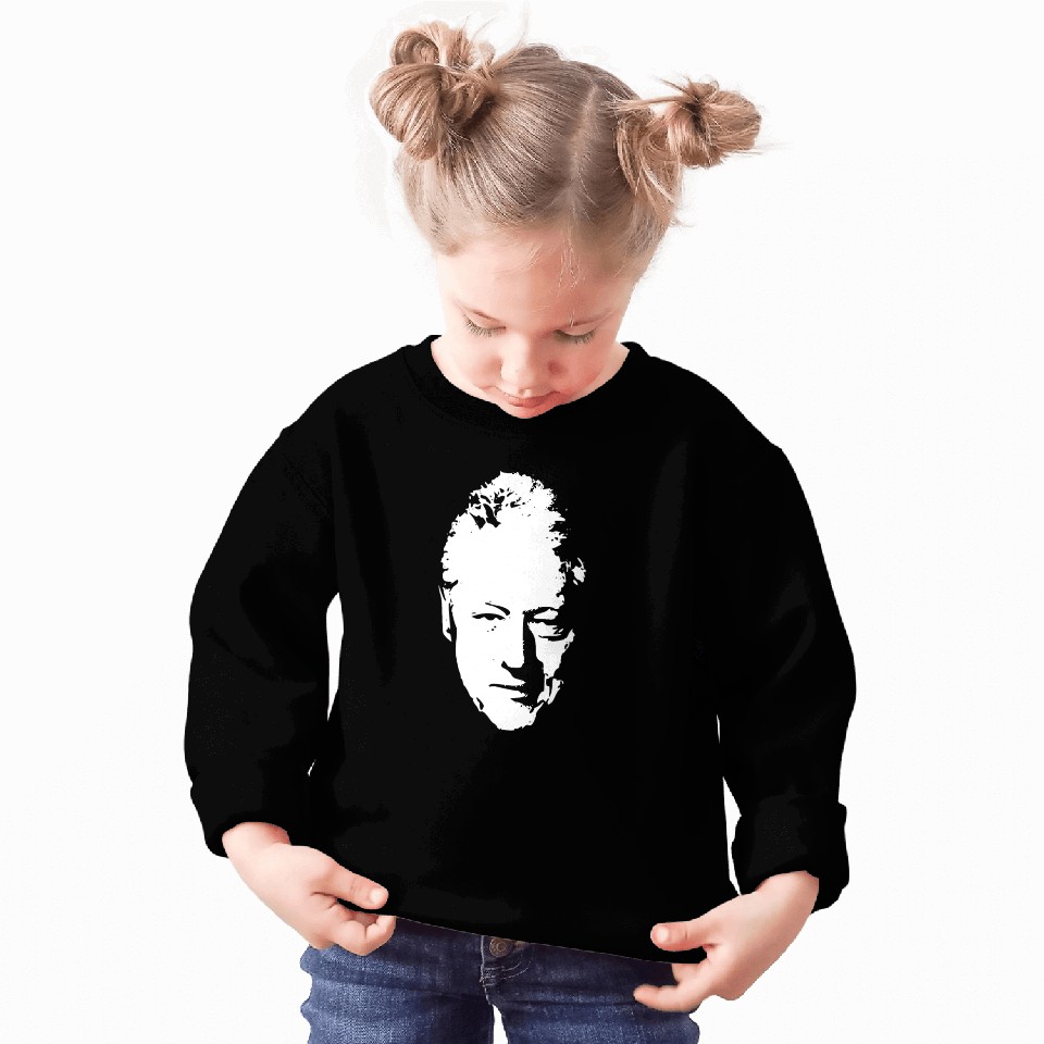 Bill Clinton White On Black Pop Art Sweatshirts