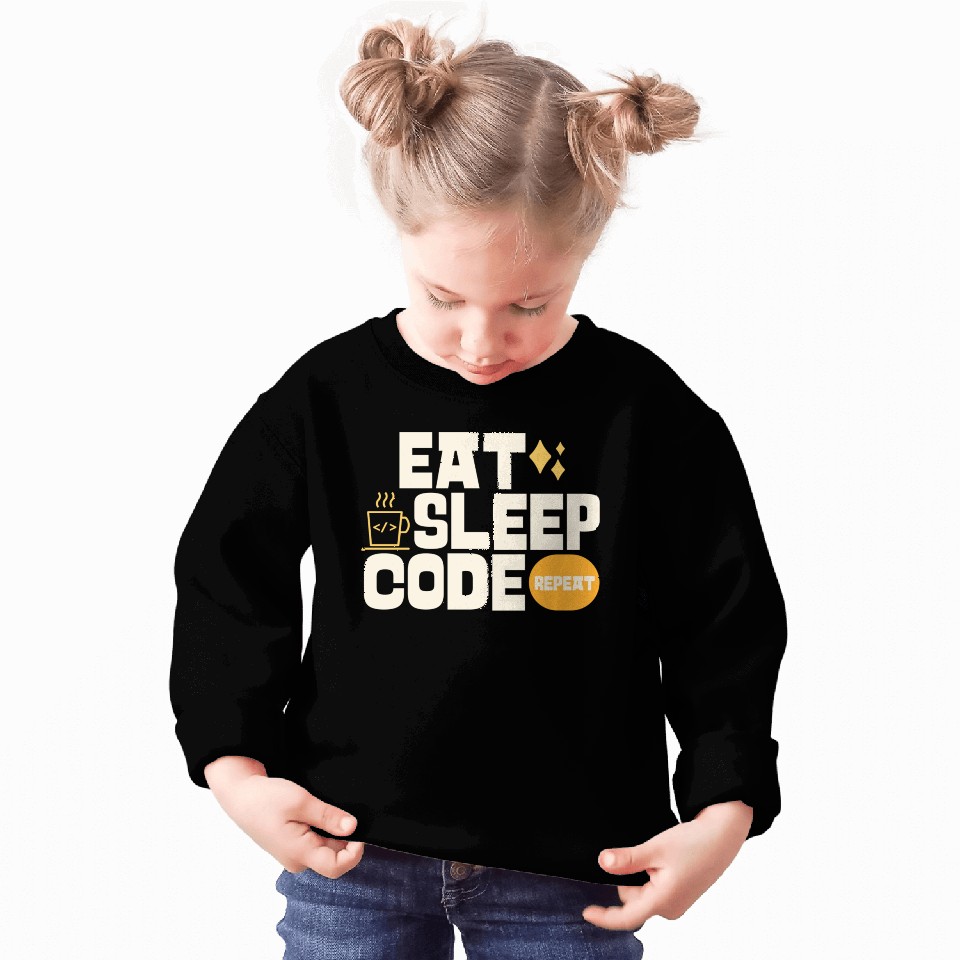 Eat sleep code repeat cool Sweatshirts