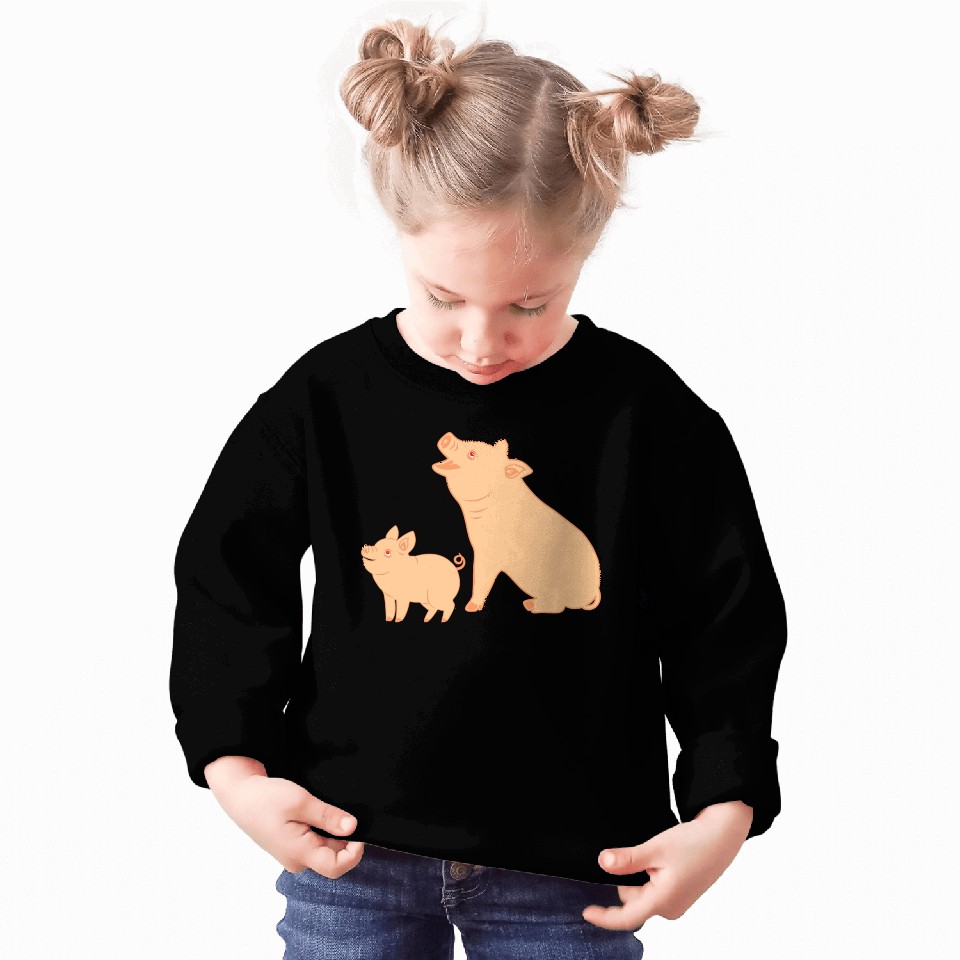 Mother pig with piglet Sweatshirts
