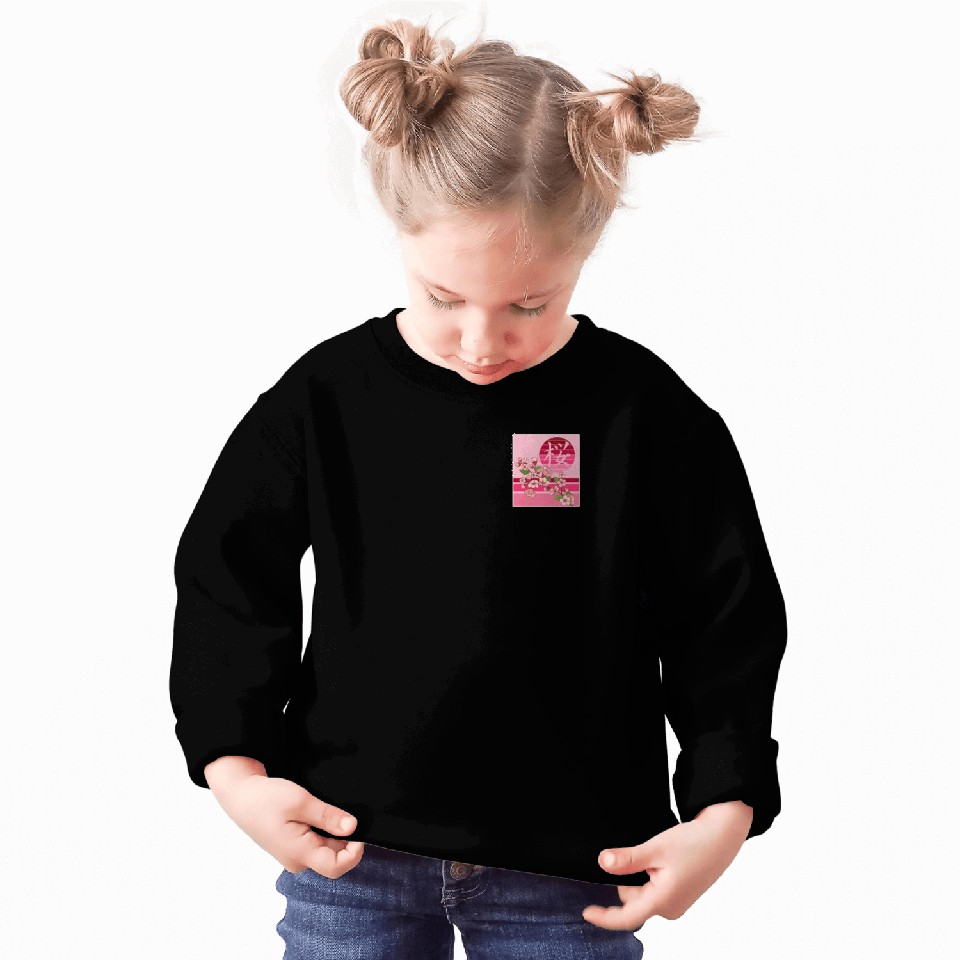 Cherry Blossom Sweatshirts, Sakura Flowers Kanji Pocket