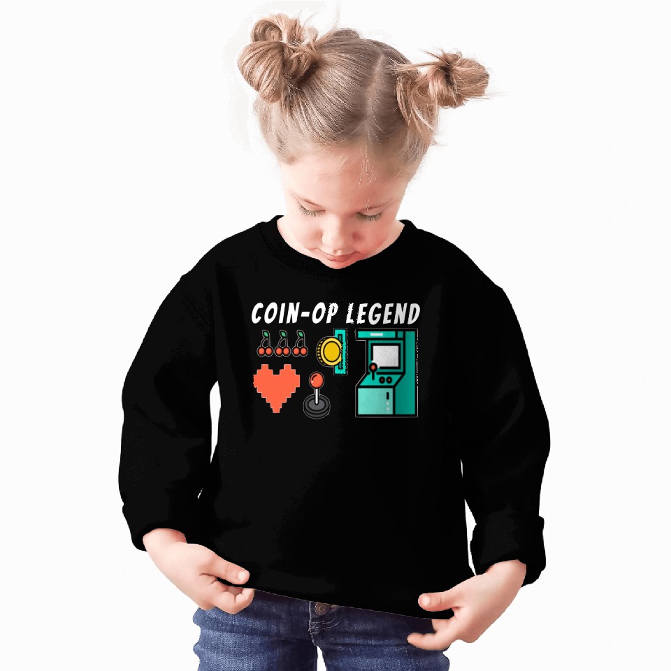 Coin Op Legend Arcade Gaming 80s Retro Gamer Sweatshirts
