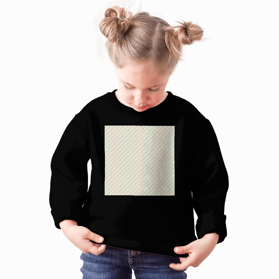 Retro Hearts Pattern Yellow Teal Coral Sweatshirts