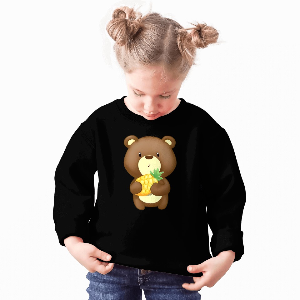 Bear loves pineapple Sweatshirts