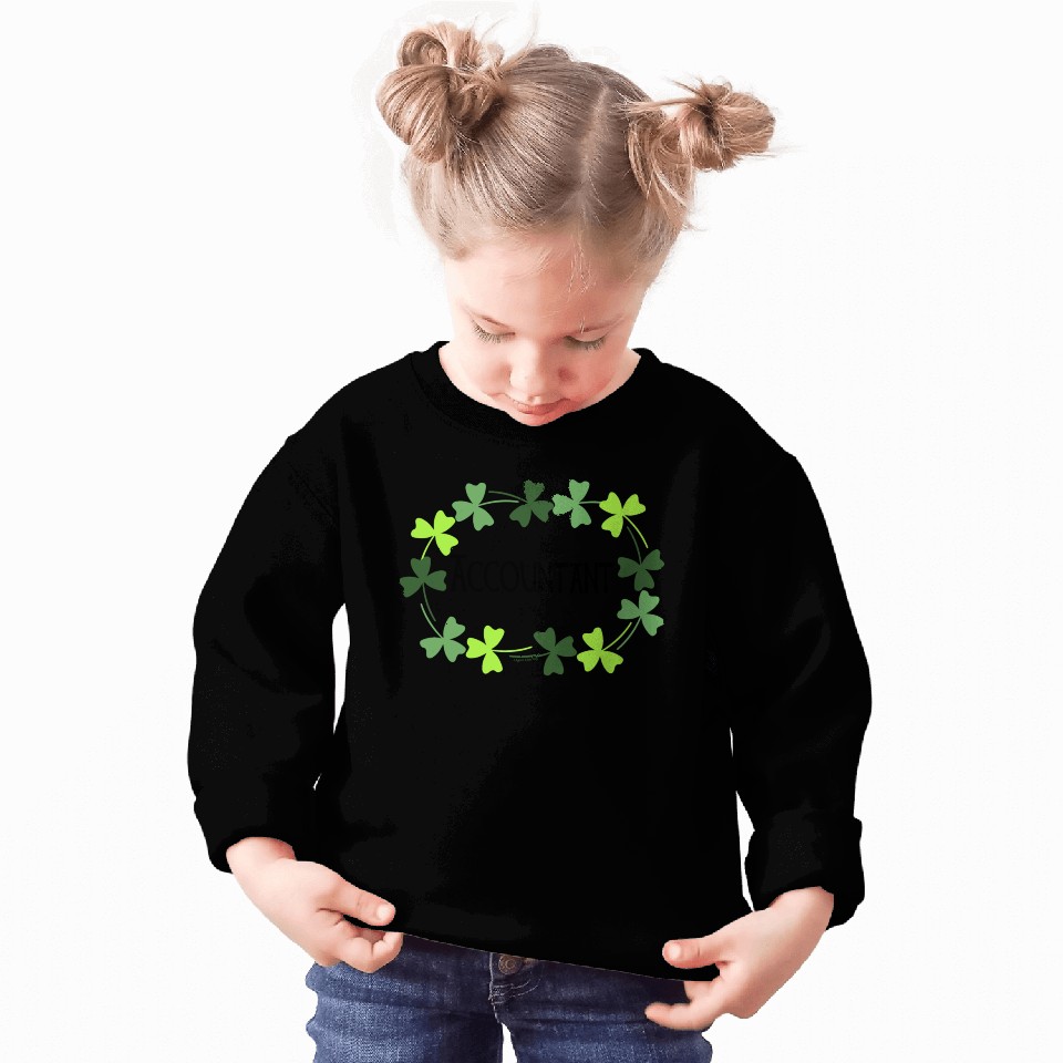 Accountant Green Shamrock Oval Sweatshirts