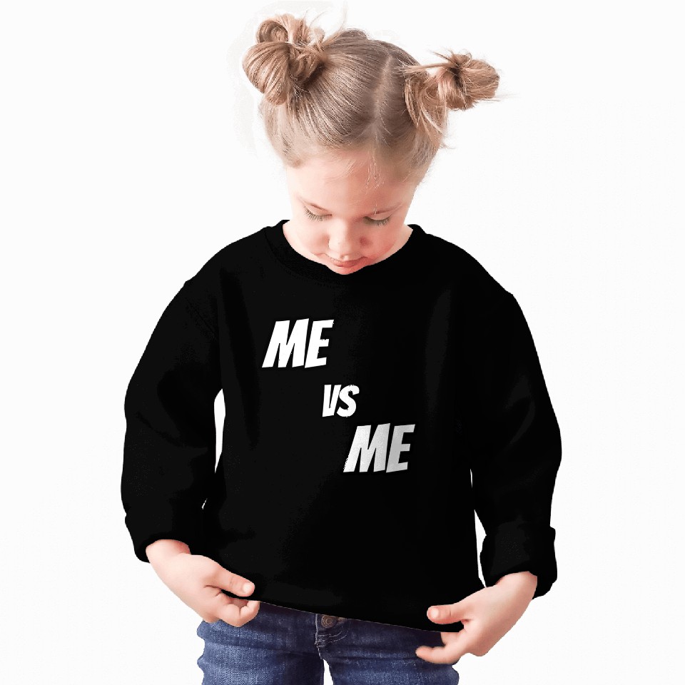Me vs Me (white) Sweatshirts