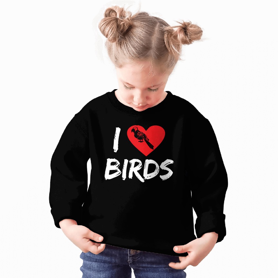 Bird Lover Heart Cute Birdwatcher Parrot Heron Sweatshirts