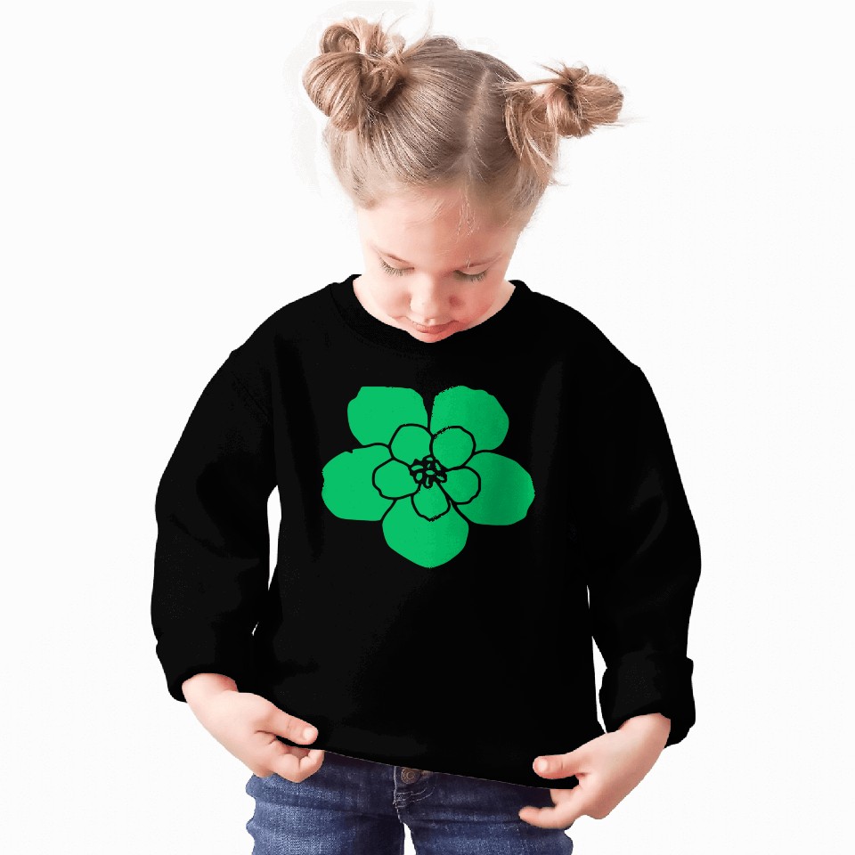 green flower Sweatshirts