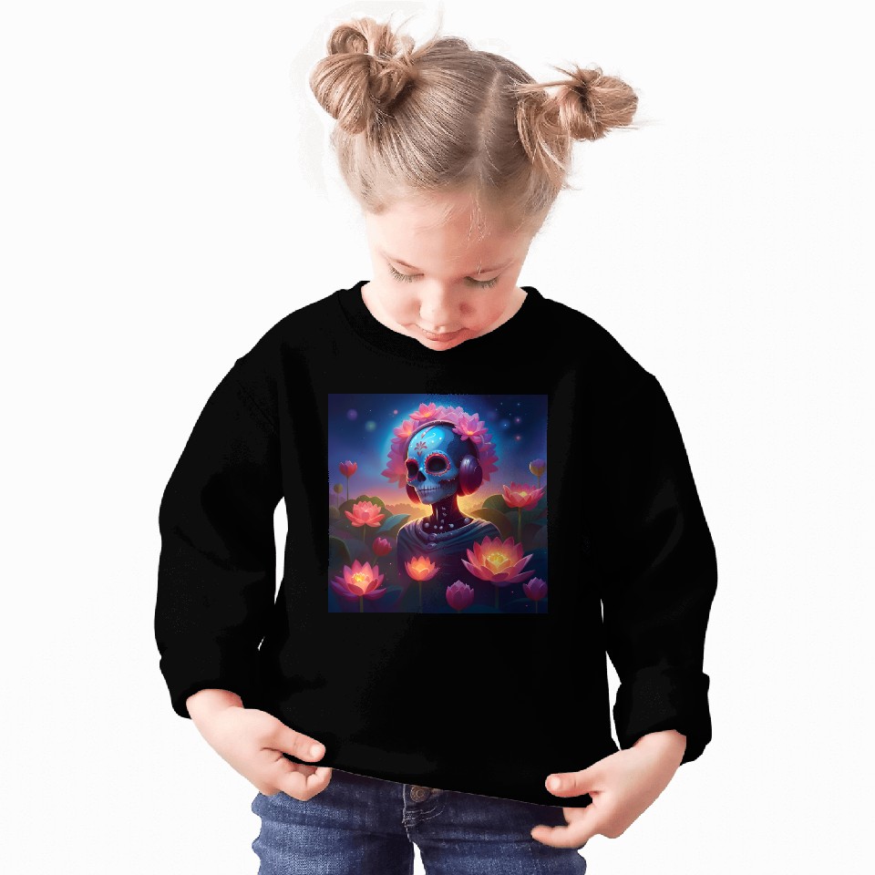 Sugar Skull Lotus Melody Medley Sweatshirts