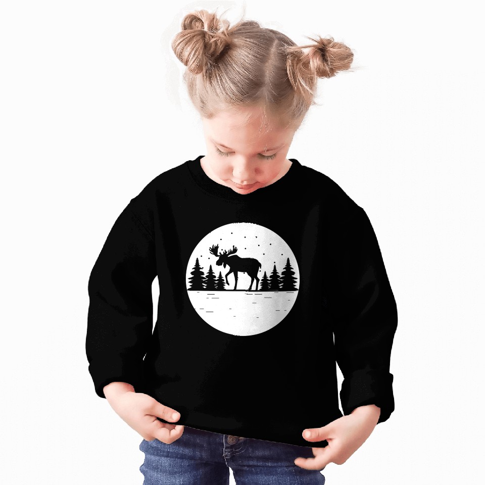 Moose Forest Deer Elk Canada Nature Wilderness Sweatshirts