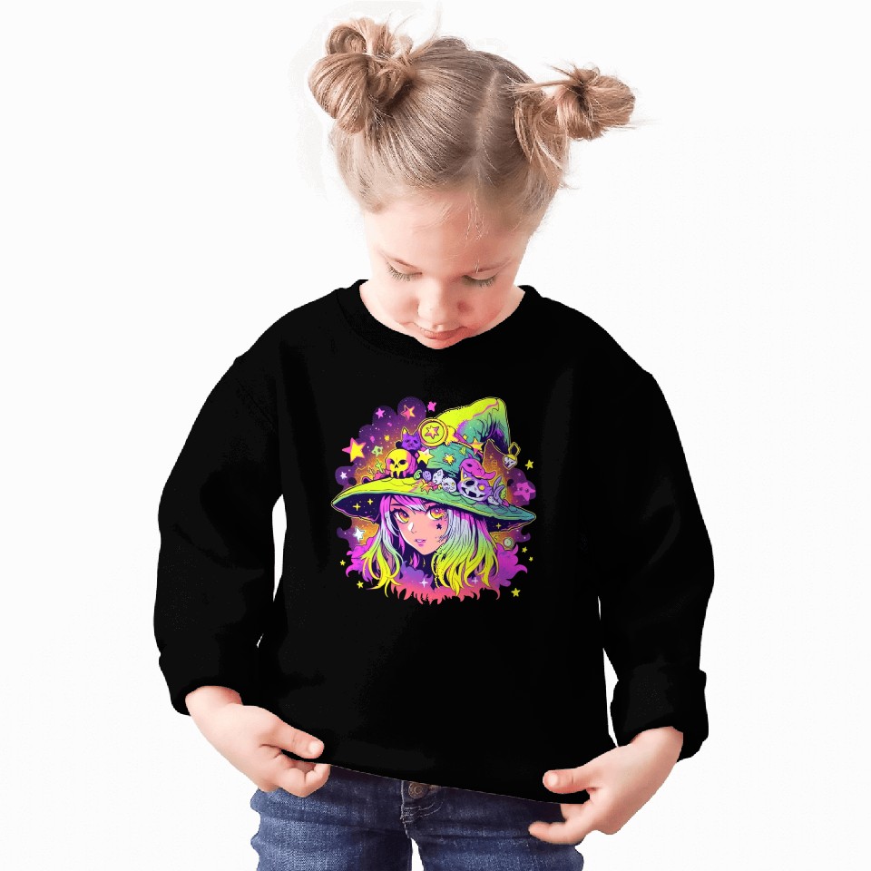 Cute Neon Witch Sweatshirts