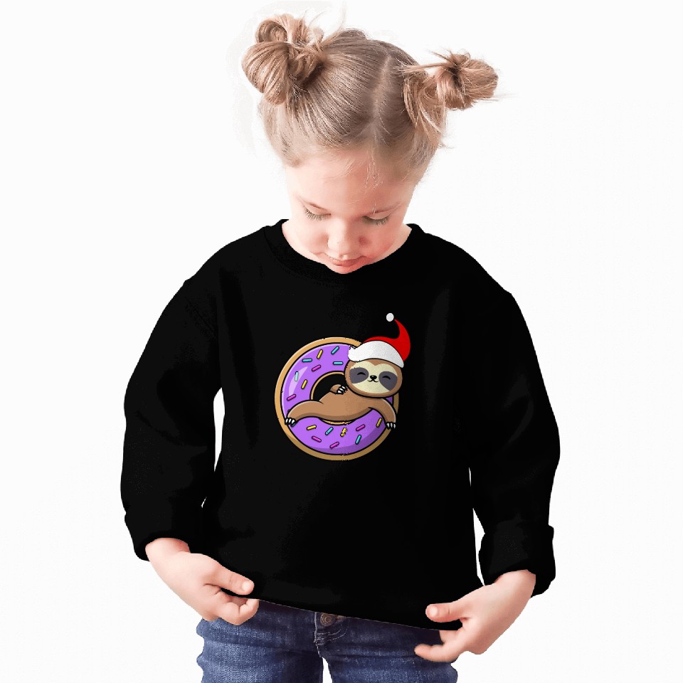 Sloth and Donut Christmas Sweatshirts