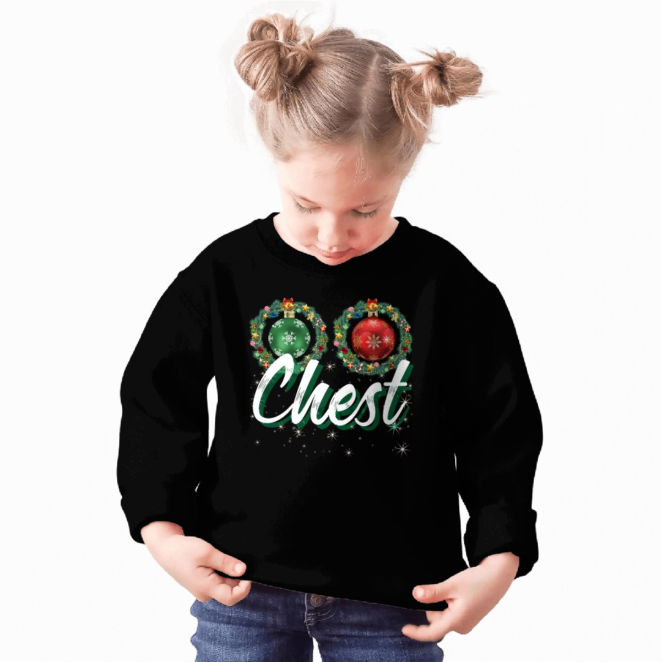 Chest Nuts Christmas Couple Funny Matching Sweatshirts