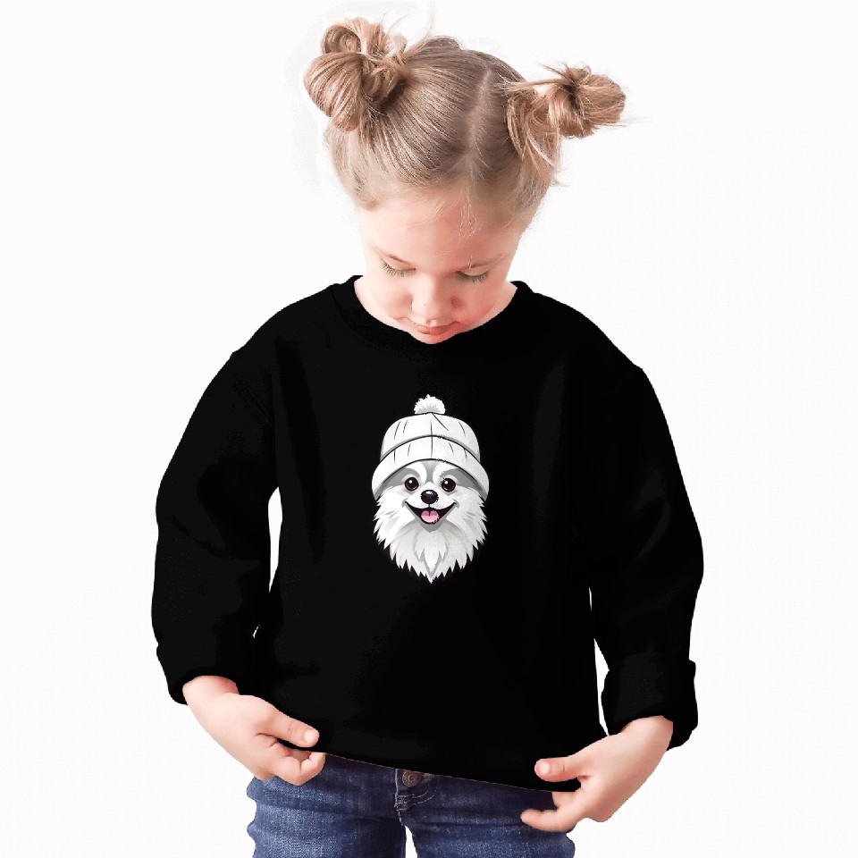 Cute Pomeranian with hat Sweatshirts