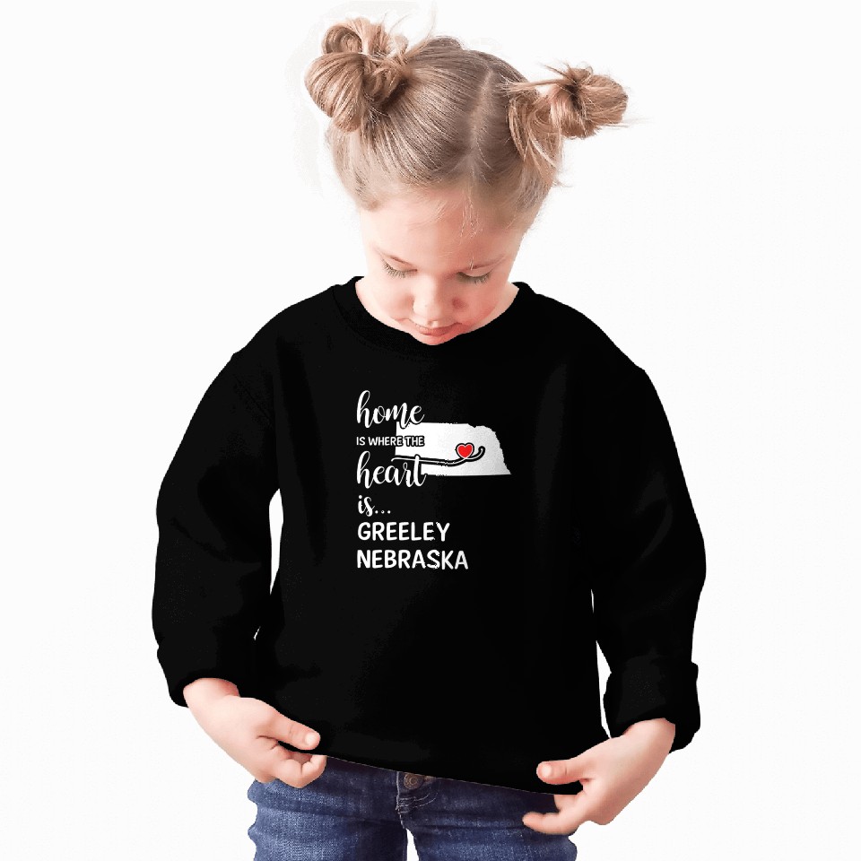 Greeley County Nebraska Is Where My Heart Is Gift Sweatshirts
