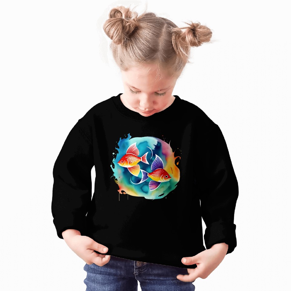 Color splash zodiac: Pisces Sweatshirts