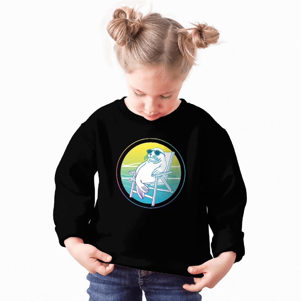 Neon Seal in Beach Chair Sweatshirts