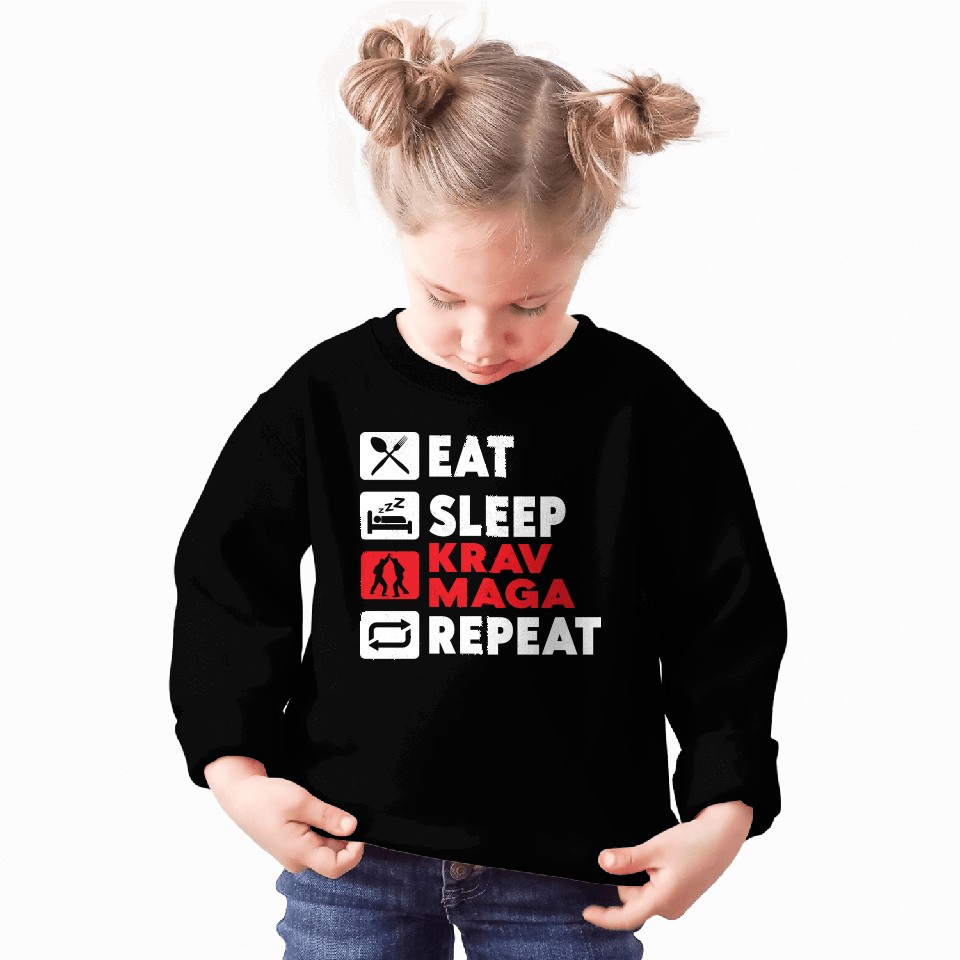 Eat Sleep Krav Maga Repeat Martial Arts Training Sweatshirts