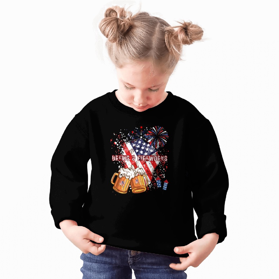 Brews & Fireworks 4th of July Independence Day Sweatshirts