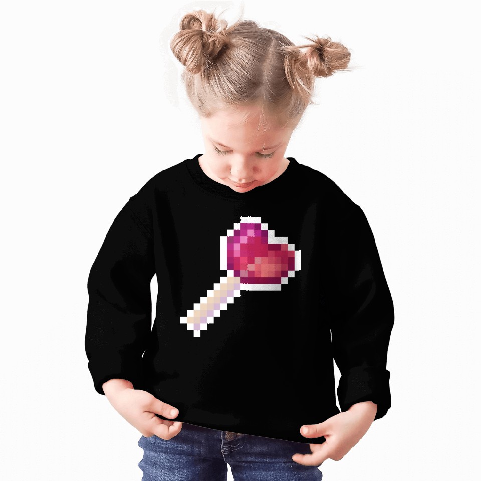 Pixel Art Sprite Cute Heart Lollipop Sweatshirts