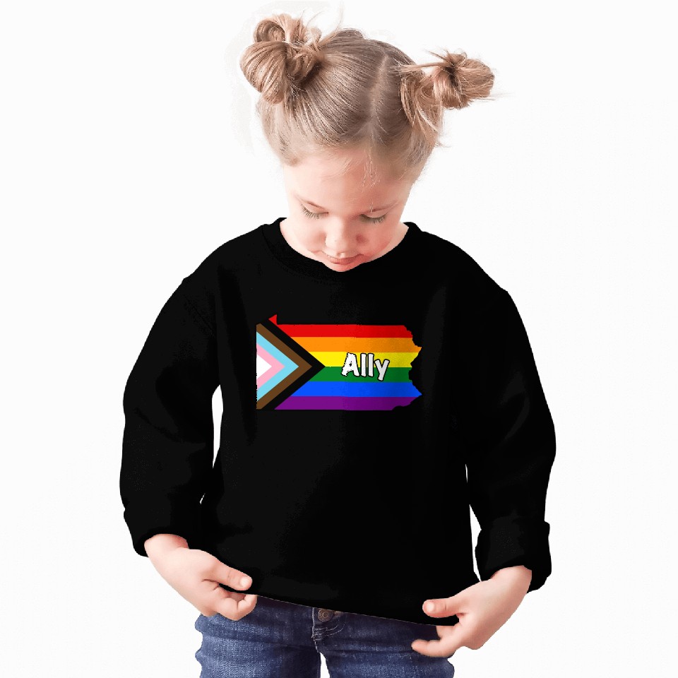 Pennsylvania Pride Ally Progress Flag Sweatshirts
