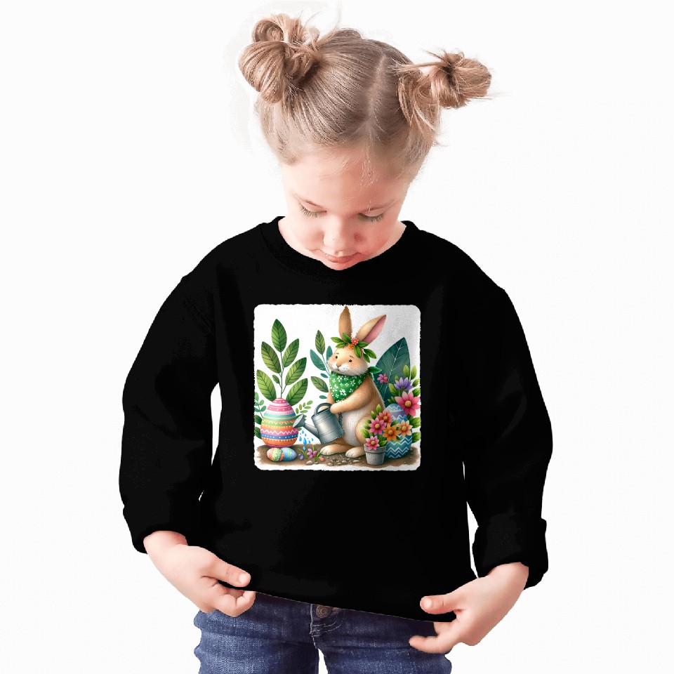 Rabbit Planting Garden Easter Bandana Sweatshirts