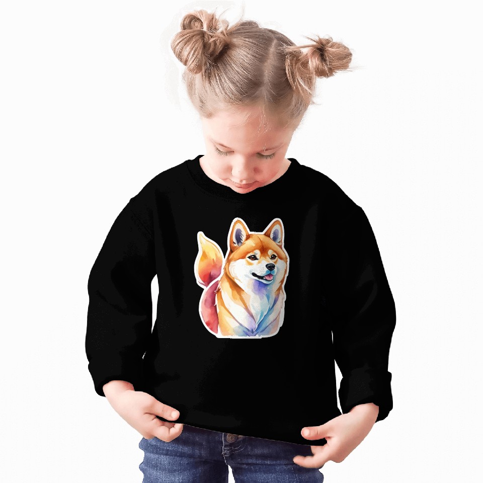 Shiba Inu Watercolor Sweatshirts