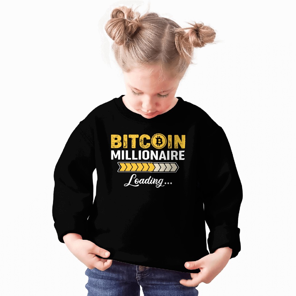Bitcoin Millionaire loading Design Sweatshirts