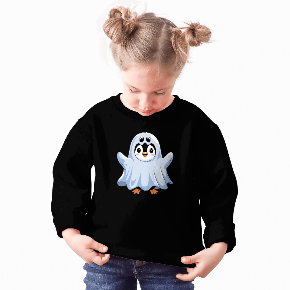 Penguin Halloween Cute Ghost Penguin Costume Sweatshirts