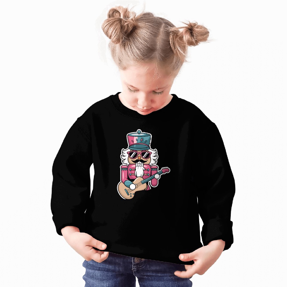 Nutcracker Playing Guitar Sweatshirts
