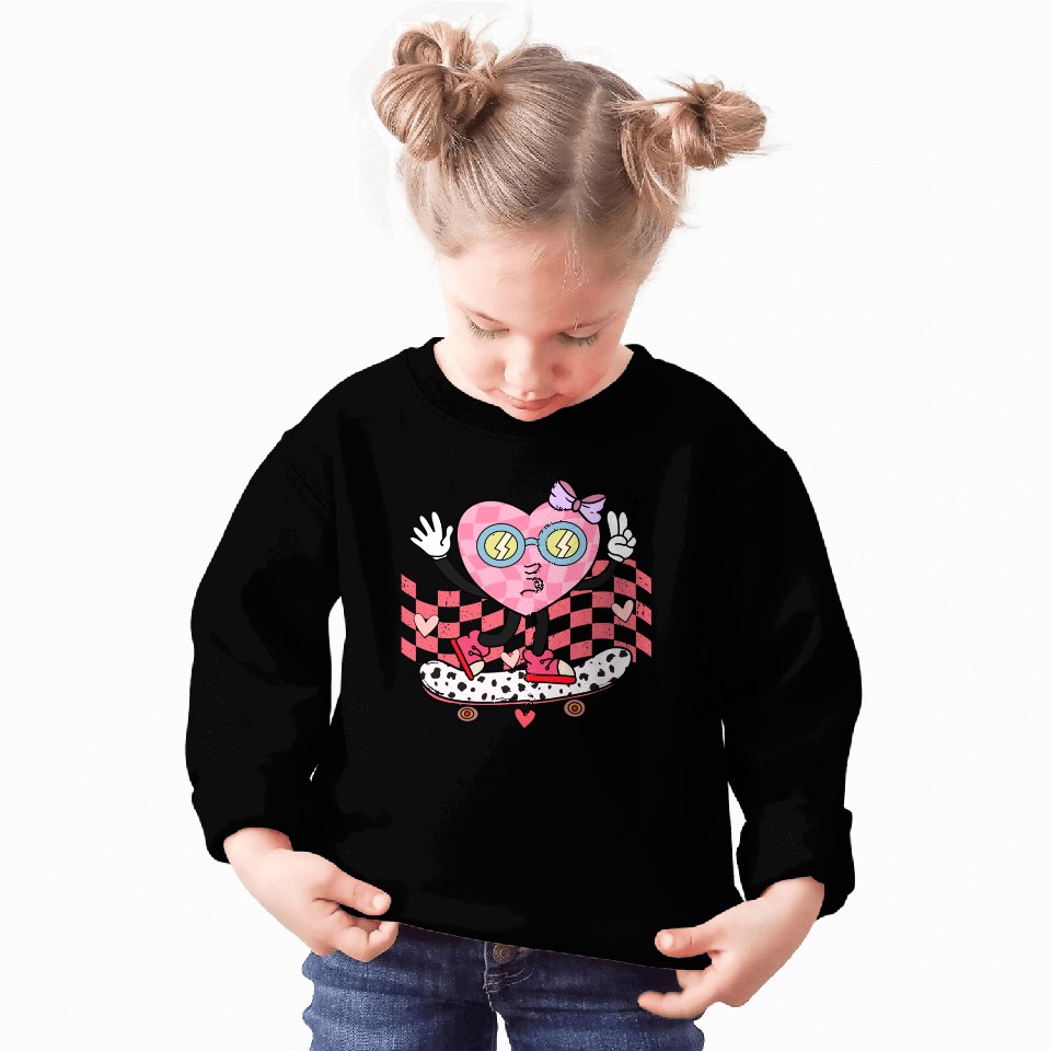 Mama Groovy Heart Sweatshirts