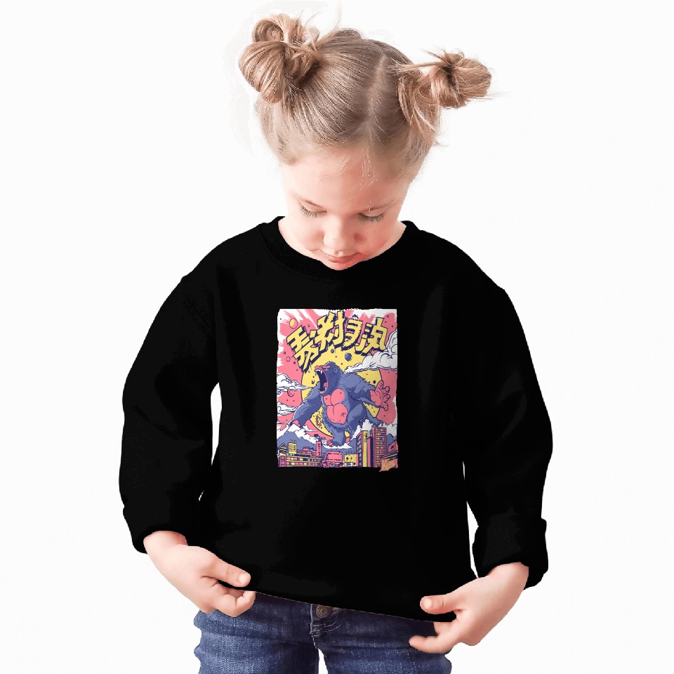 Kaiju Gorilla – Neon City Rampage Sweatshirts
