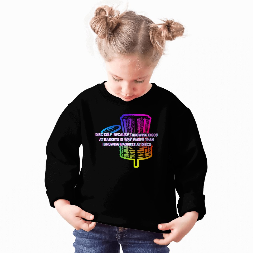 Throwing Discs at Baskets Sports Disc Golf Games Sweatshirts