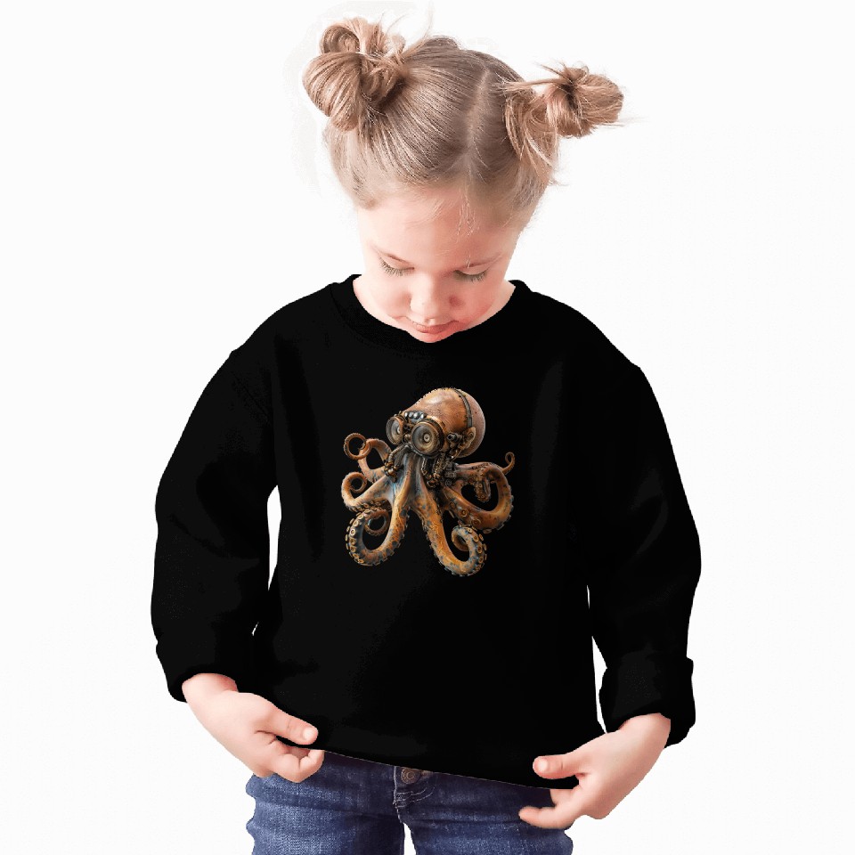 Steampunk Octopus, Steampunk Sci-Fi Sweatshirts