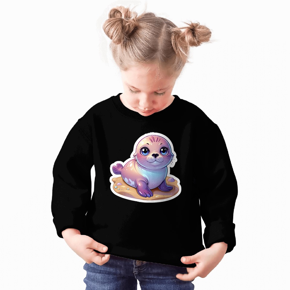 Adorable Seal Sticker Sweatshirts