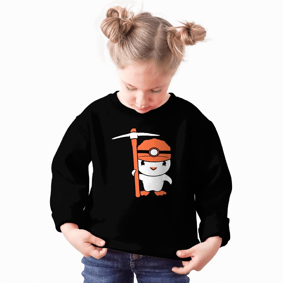 Duck miner pickaxe helmet lamp hard work mining Sweatshirts