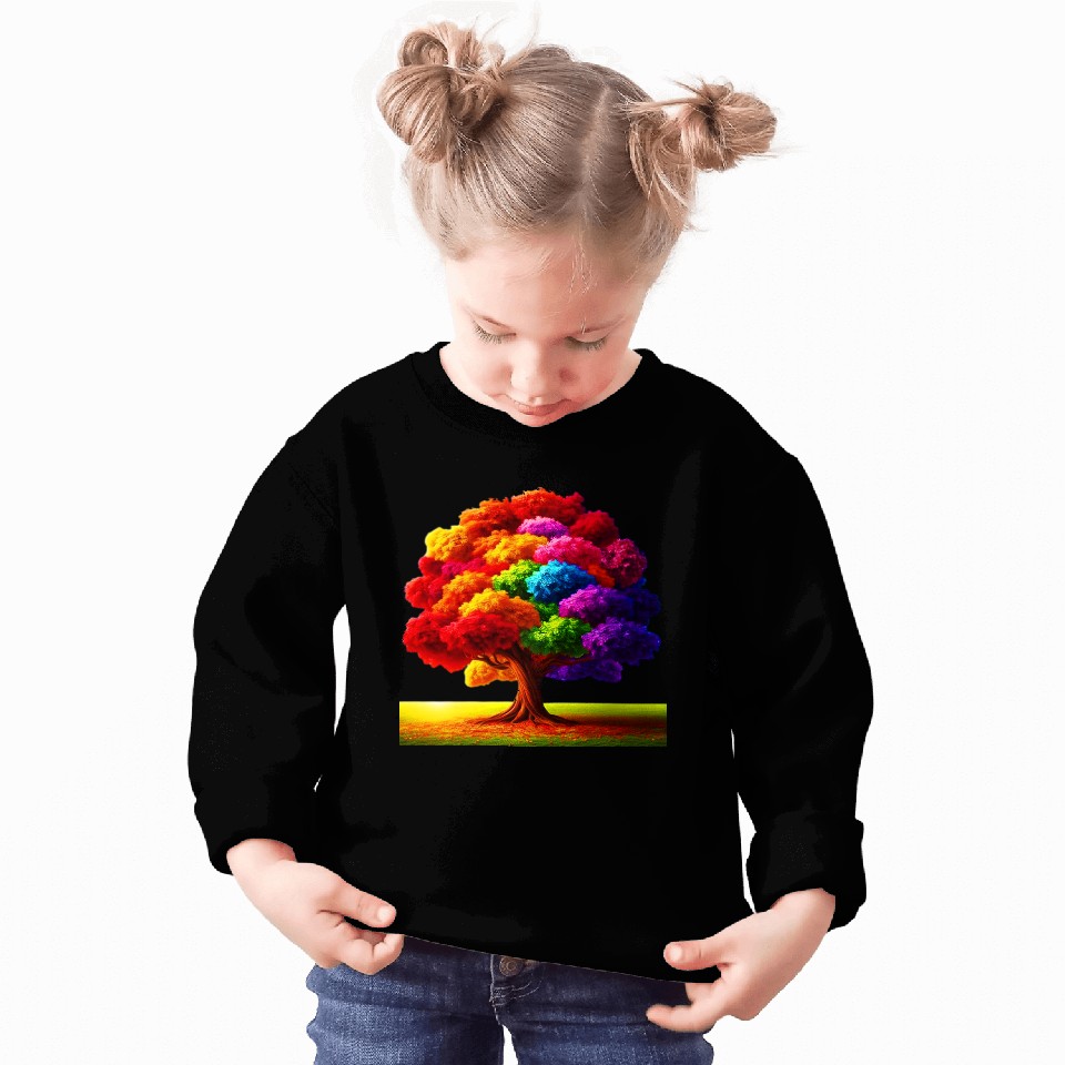 Rainbow colours Spectrum Tree Sweatshirts